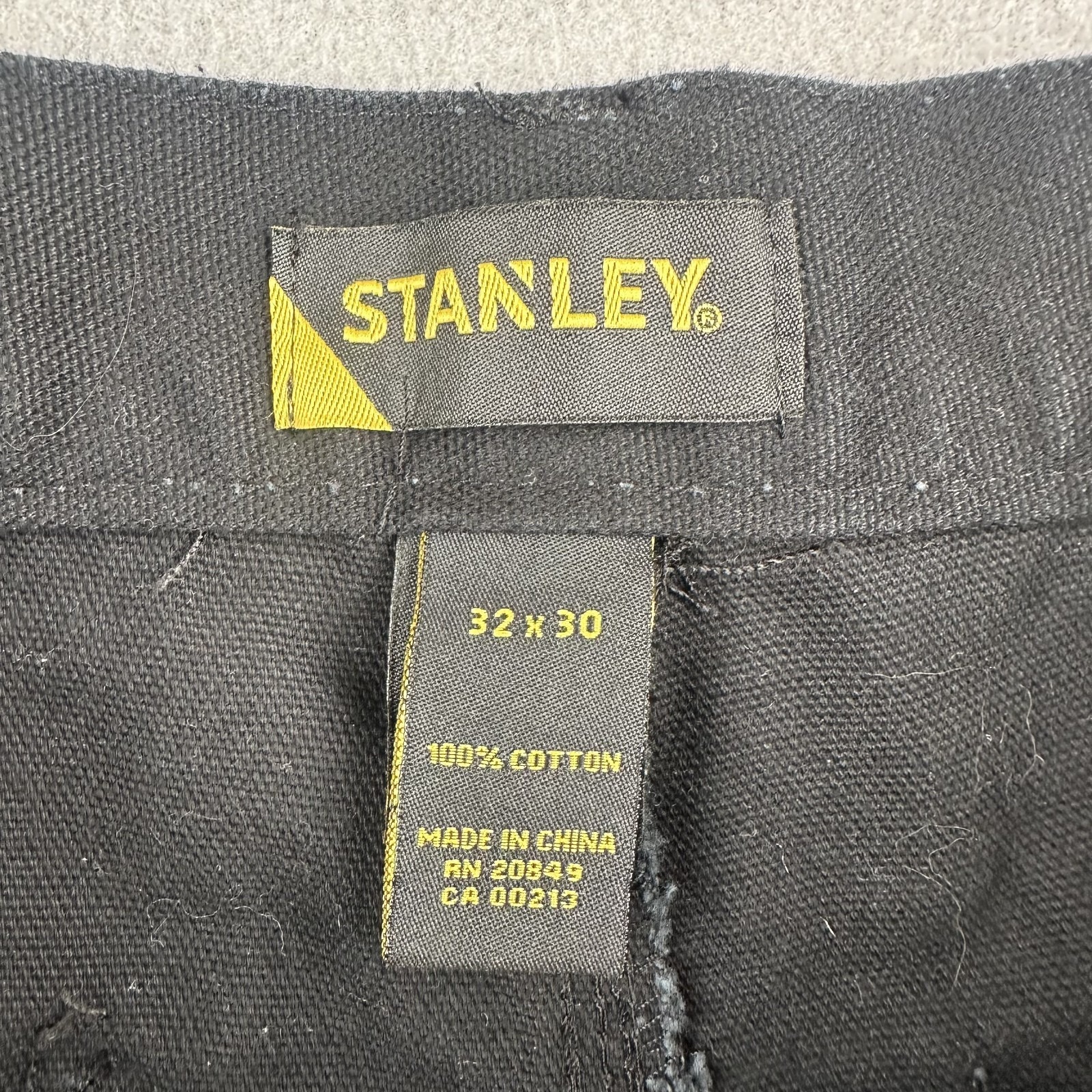 Stanley Workwear Carpenter Pants Mens Size 32x30 Black 100% Cotton — image 2 of 8